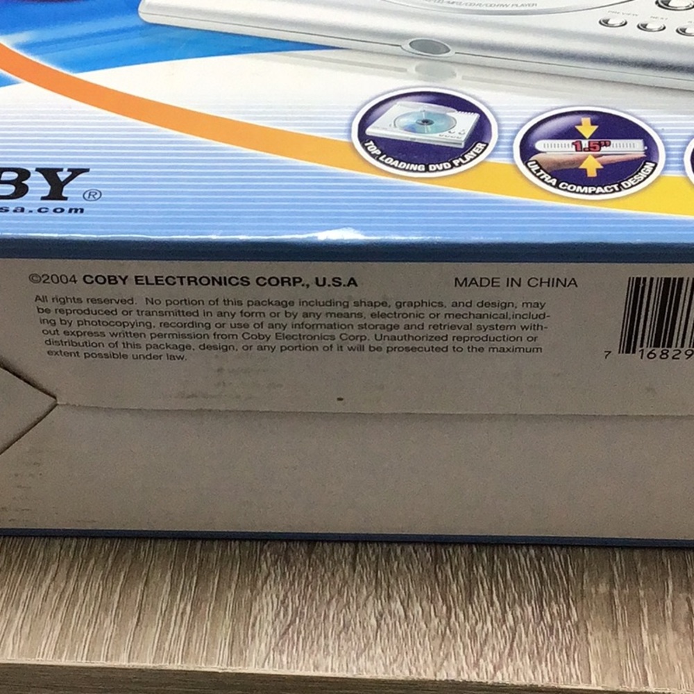 NEW COBY ULTRA COMPACT DVD PLAYER/CD/MP3PLAYER - Picture 8 of 14